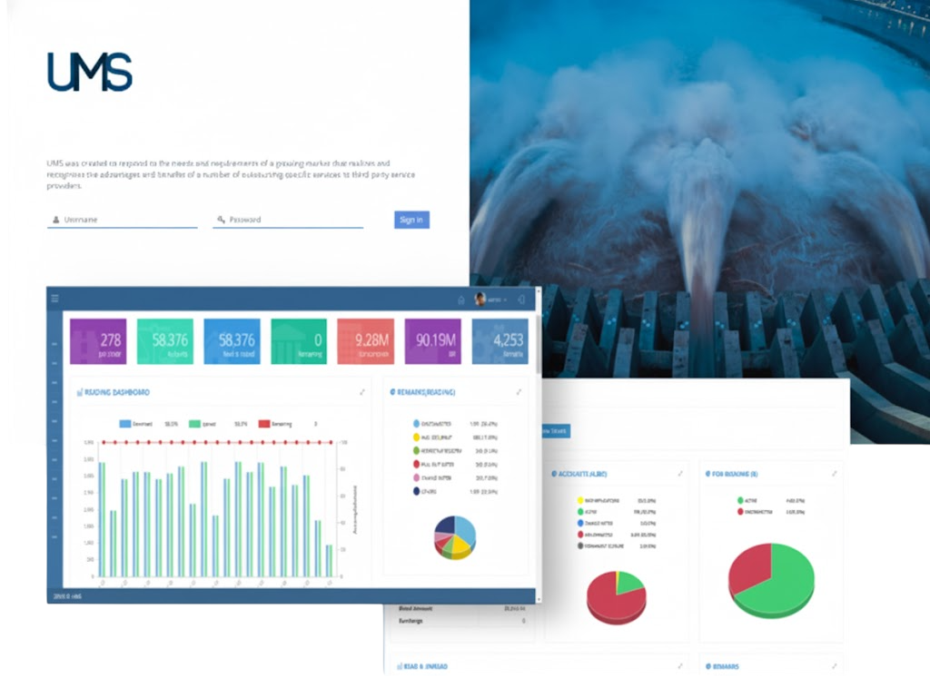 UMS Utility Management System Dashboard Screenshot